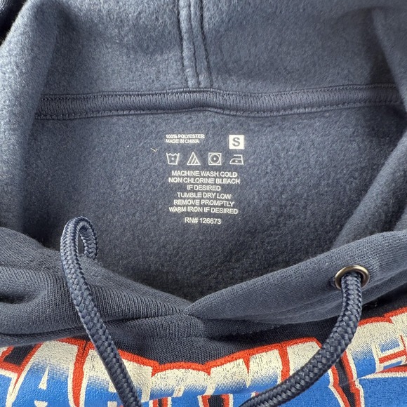 Oklahoma City Thunder Hoodie Mens Small Navy NBA Basketball Fleece Sweatshirt - Picture 6 of 7